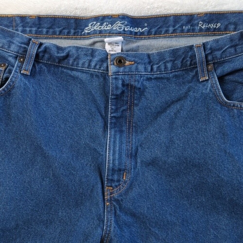 Eddie Bauer Relaxed Fit Denim Jeans 100% Cotton Blue Size 44x34